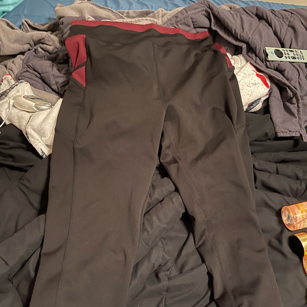 POP Fit Black and Burgundy Activewear